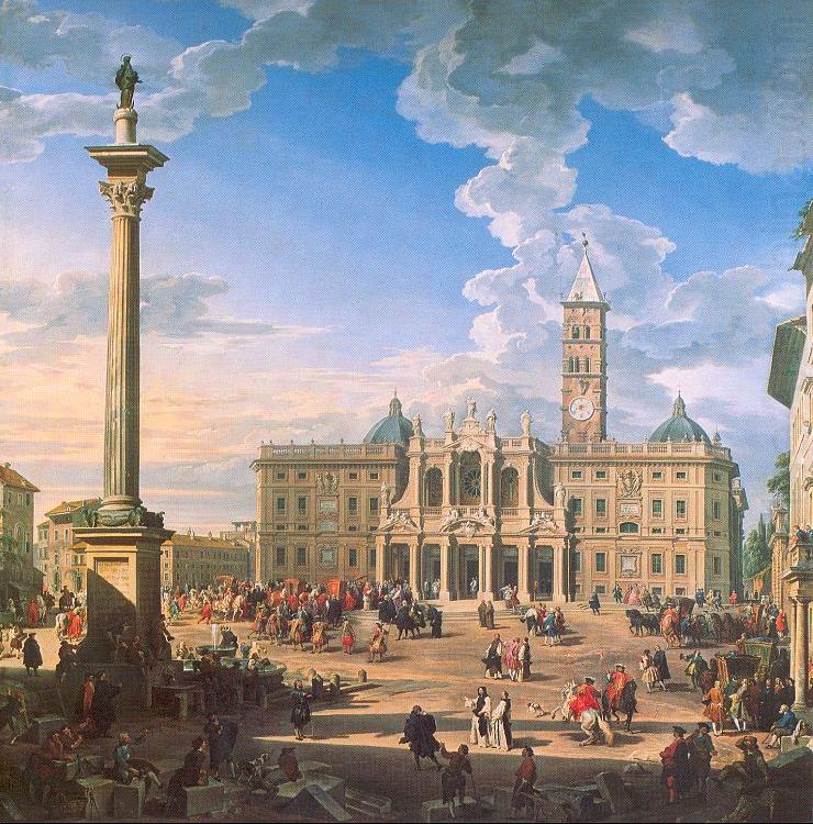 Panini, Giovanni Paolo The Plaza and Church of St. Maria Maggiore china oil painting image